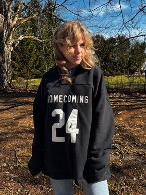 Essentials Fear Of God Homecoming Black Heavy Fleece Jersey Crewneck Sweatshirt